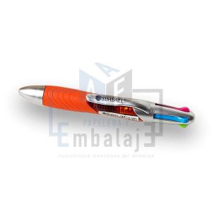 boligrafo lapicera birome micro retráctil 4 colores