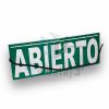 cartel plástico abierto cerrado