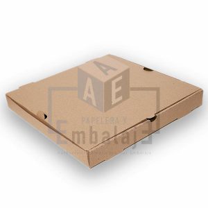 caja de pizza microcorrugado marrón