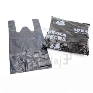 bolsas camiseta negras baja densidad