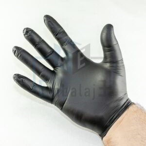 guantes de nitrilo descartables negros