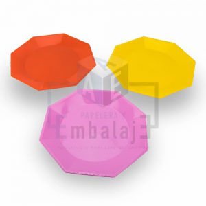 platos plasticos descartables octogonales
