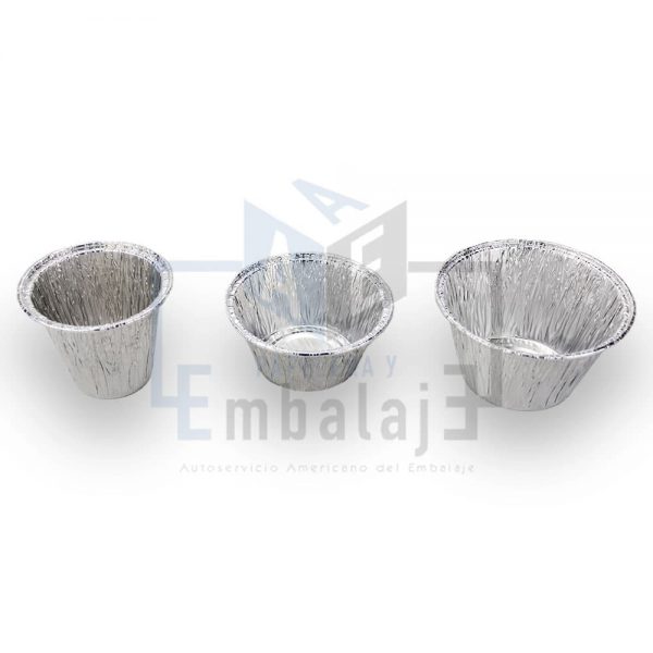 moldes vasos de aluminio para flan