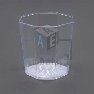 vaso plástico octogonal